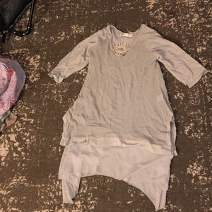 Layered tunic sweater